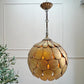 1950's Gilt Scallop Italian S.Salvadori Pendant Light