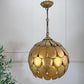 1950's Gilt Scallop Italian S.Salvadori Pendant Light