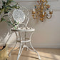 1950's Gilt Metal Italian Wall Light with Painted Flowers