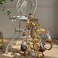 1950's Gilt Metal Italian Wall Light with Painted Flowers