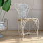 An Ornate White Regency Wirework Iron Chair