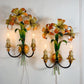 Italian Lily Tole Wall Lights 1970's