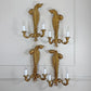 19th Century Giltwood Italian Feather Wall Lights