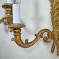 19th Century Giltwood Italian Feather Wall Lights