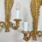 19th Century Giltwood Italian Feather Wall Lights