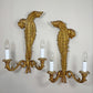 19th Century Giltwood Italian Feather Wall Lights