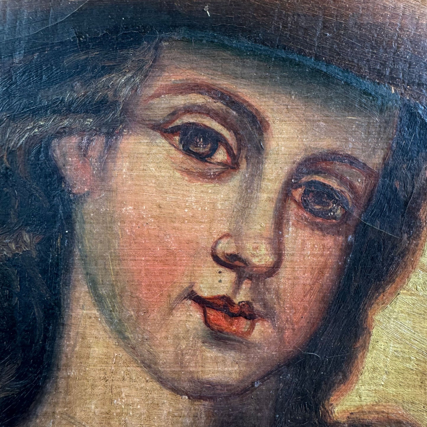 19th Century Cuzco School Oil Painting on Canvas