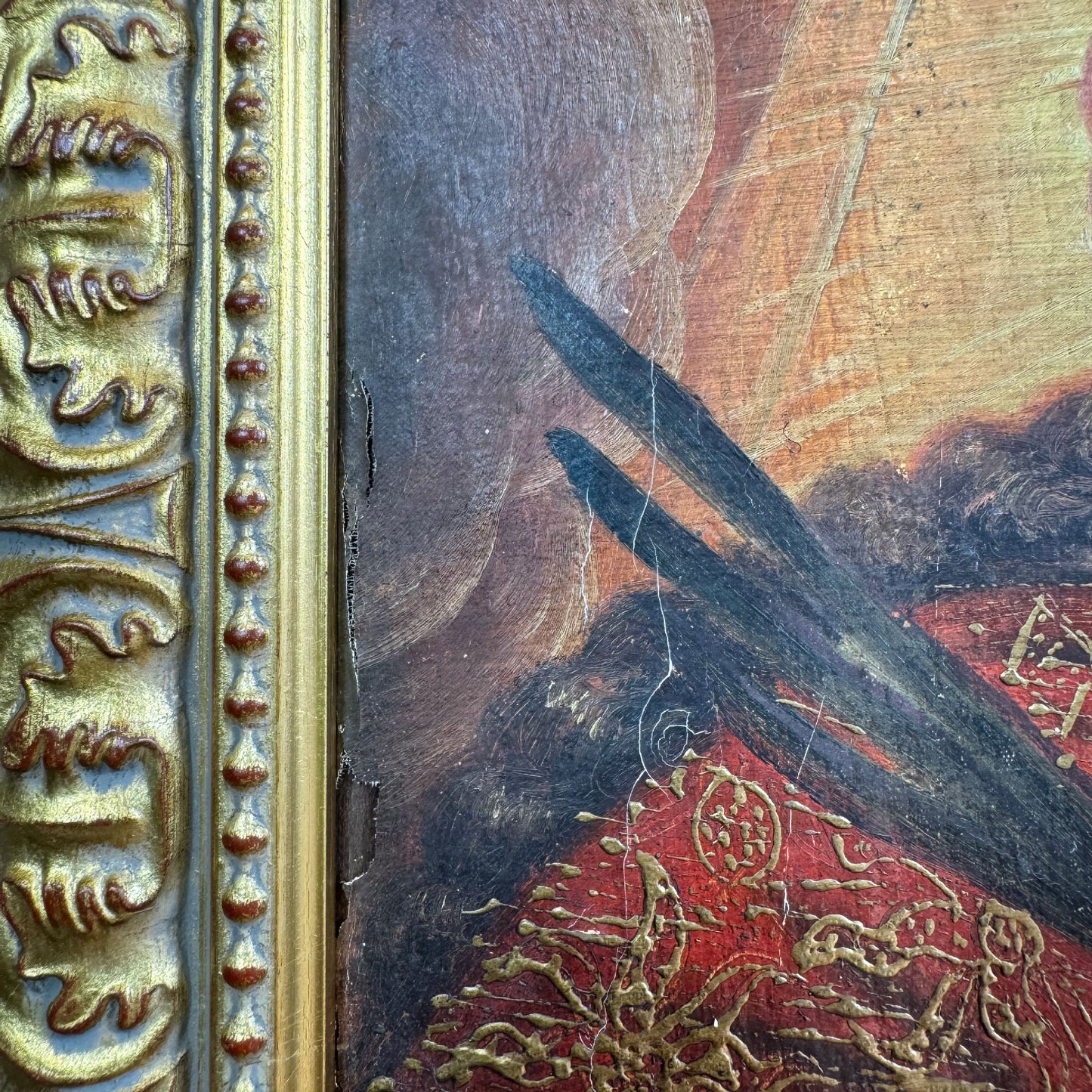 19th Century Cuzco School Oil Painting on Canvas