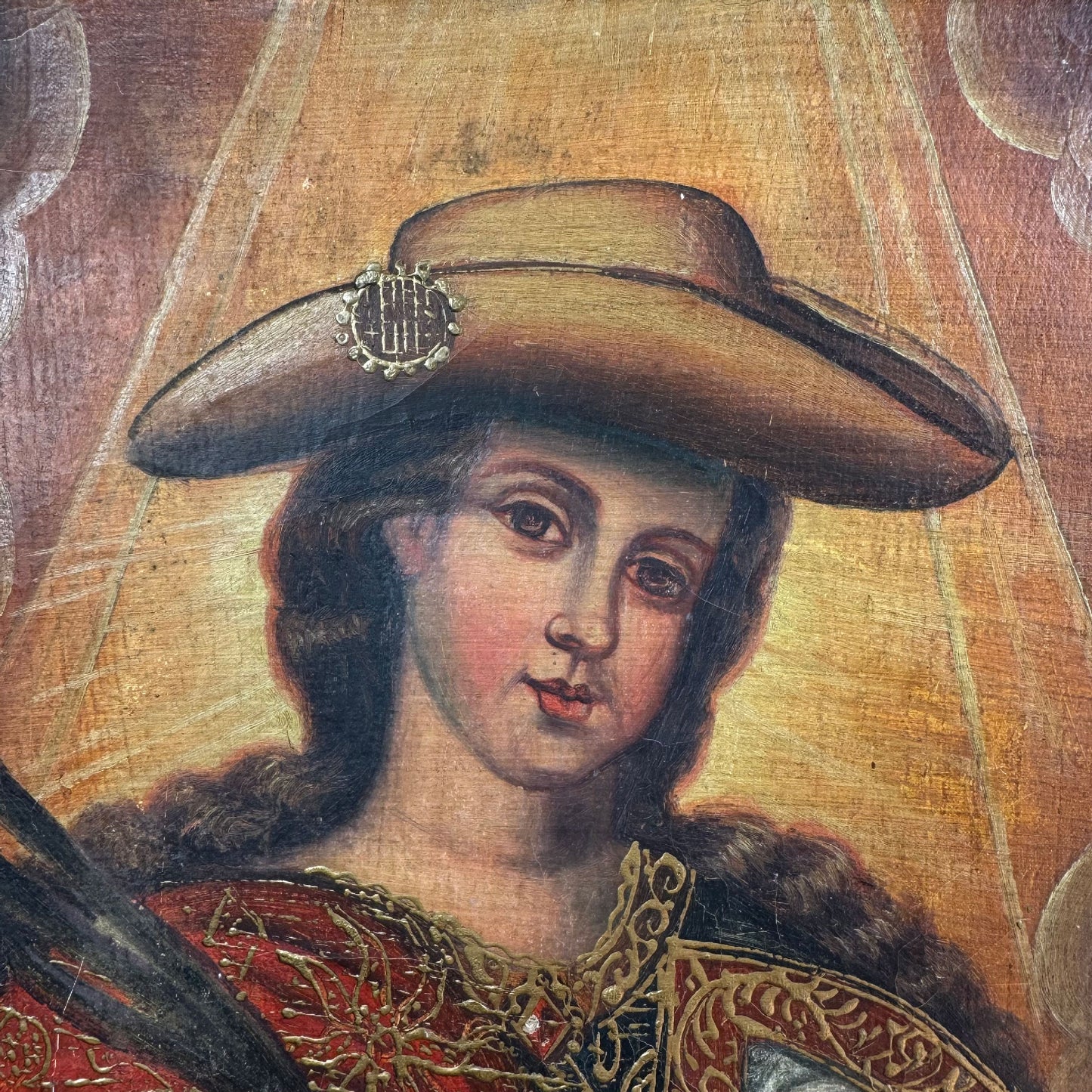 19th Century Cuzco School Oil Painting on Canvas