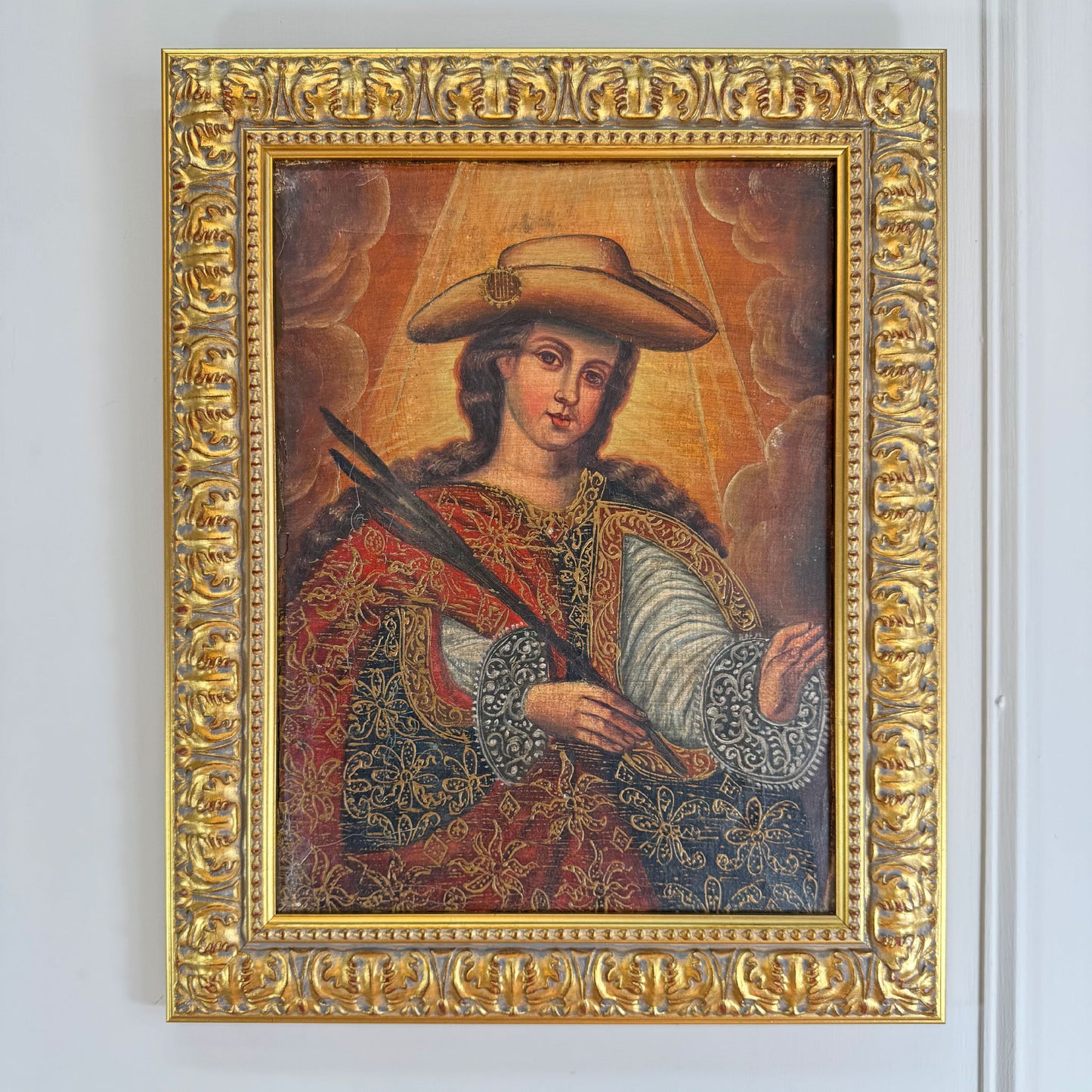 19th Century Cuzco School Oil Painting on Canvas