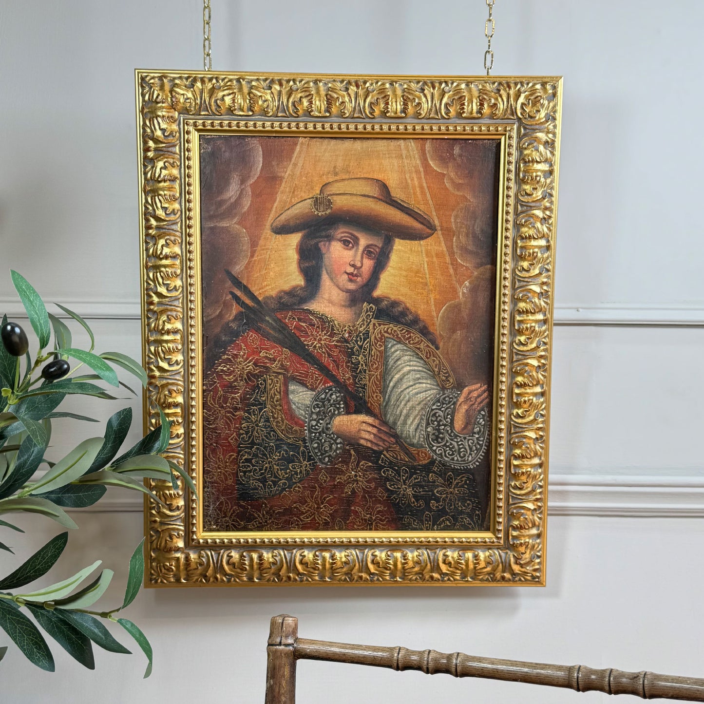 19th Century Cuzco School Oil Painting on Canvas
