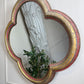19th Century French Polychrome and Giltwood Quatrefoil Church Mirror