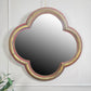 19th Century French Polychrome and Giltwood Quatrefoil Church Mirror