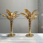 Brass Banana Palm Tree Table Lamps 1970's