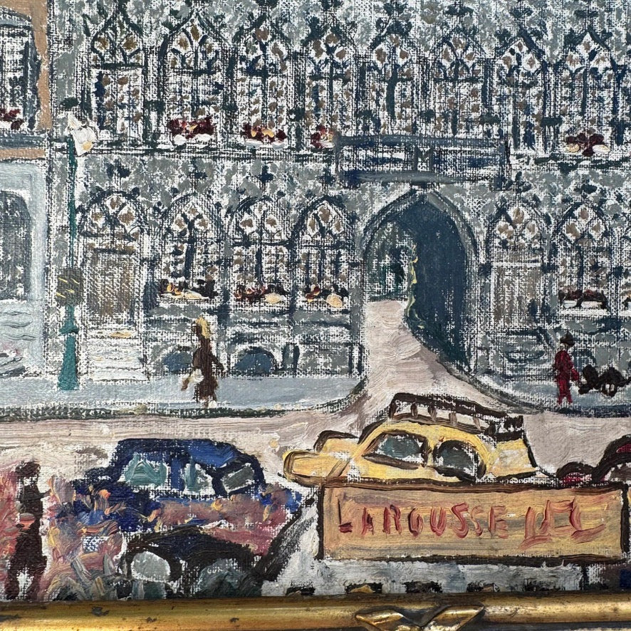 Mid Century Oil On Canvas of Mons in Belgium