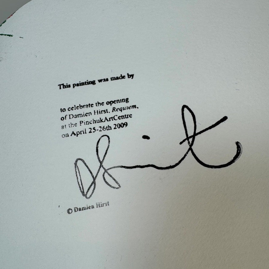 Damien Hirst Saturn Spin Painting Signed to rear and with the Hirst Blind Stamp