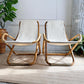 Pair of Vintage Folding Bamboo Deck Chairs 1960's Italian