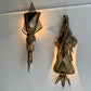 Francois Melin Brutalist Wall Light Sculptures