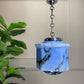 1920s German Art Deco Blue Glass Ceiling Pendant Light