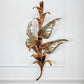 Vintage Silver and Gilt Leaf Wall Light 1970s Italian