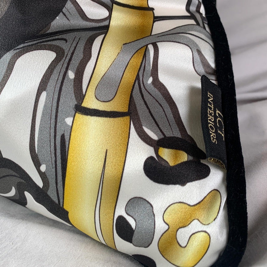 The Tropics Collection 'Zebra' Luxury Silk Cushion