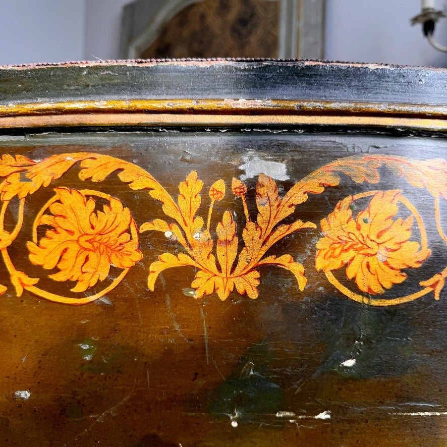 18th Century French Sleigh Form Ducal Crown Chair of Significant Importance