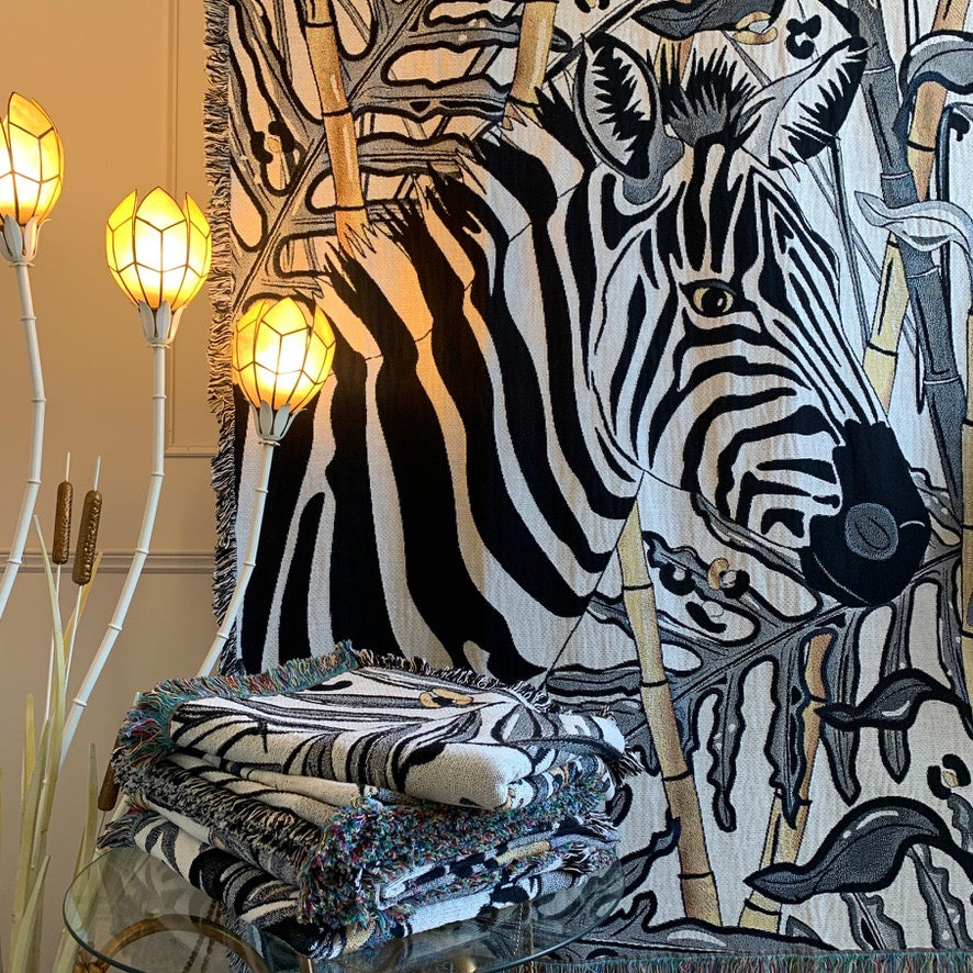 The Tropics Collection 'Zebra' Woven Throw