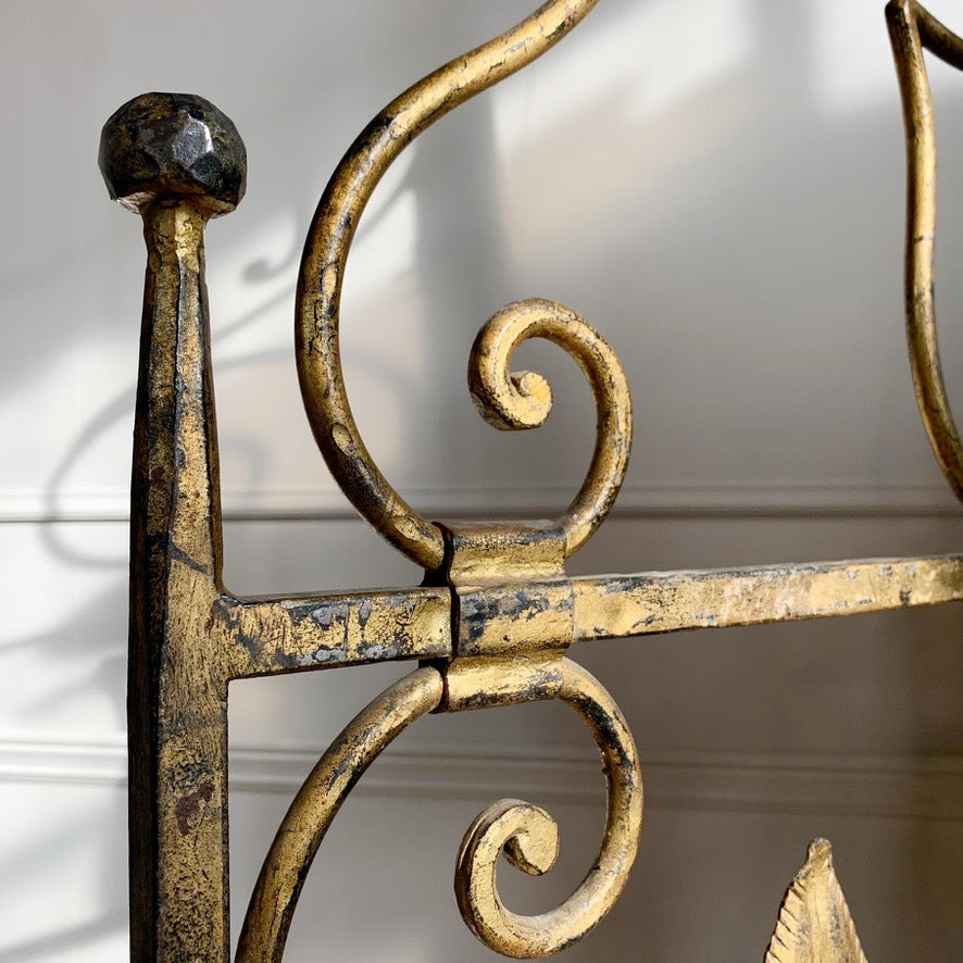 Pair of Wrought Iron Gilt Spanish Altar Gates