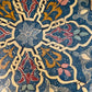 Mid Century Moroccan Painted Blue Wooden Star Table