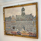 Mid Century Oil On Canvas of Mons in Belgium