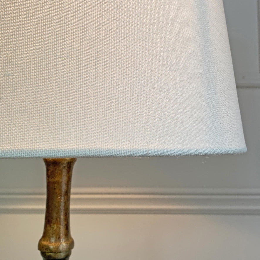 Mid Century Brass Faux Bamboo Table Lamp