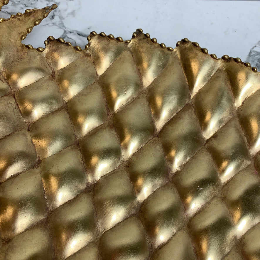 Maison Jansen Attributed Gold Pineapple Dish 1970's