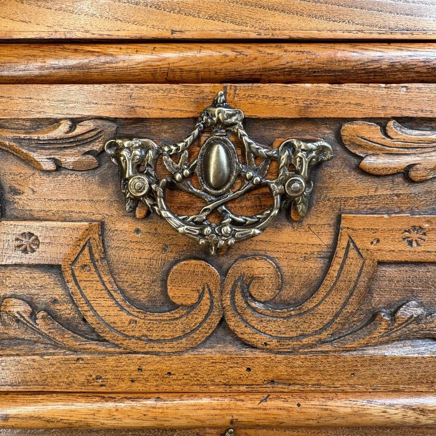 18th Century Carved Ash Dutch Serpentine Chest of Drawers