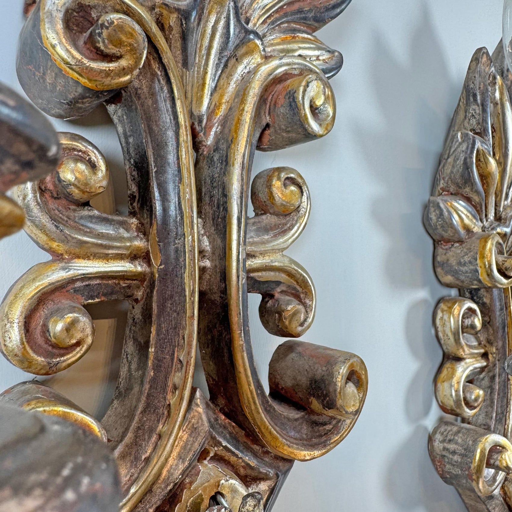 20th Century Italian Gilt Wooden Wall Lights