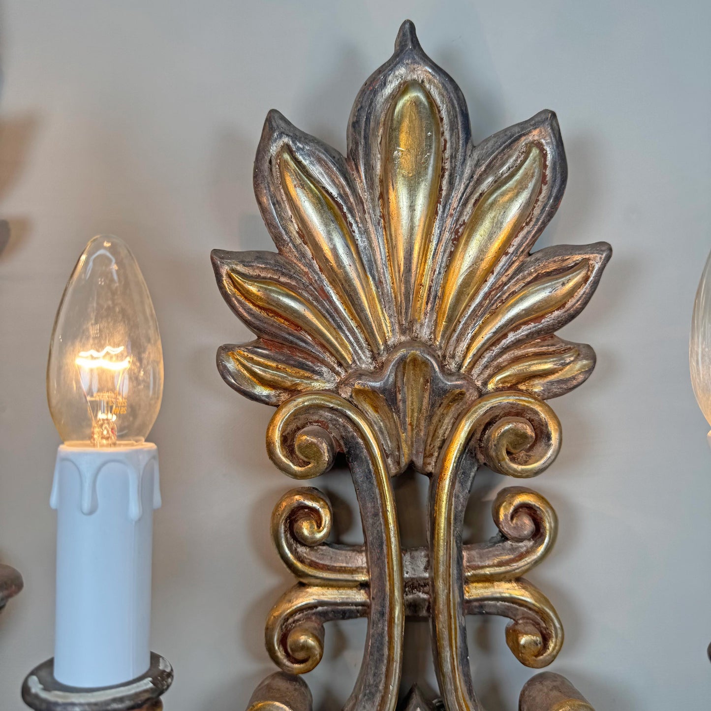 20th Century Italian Gilt Wooden Wall Lights
