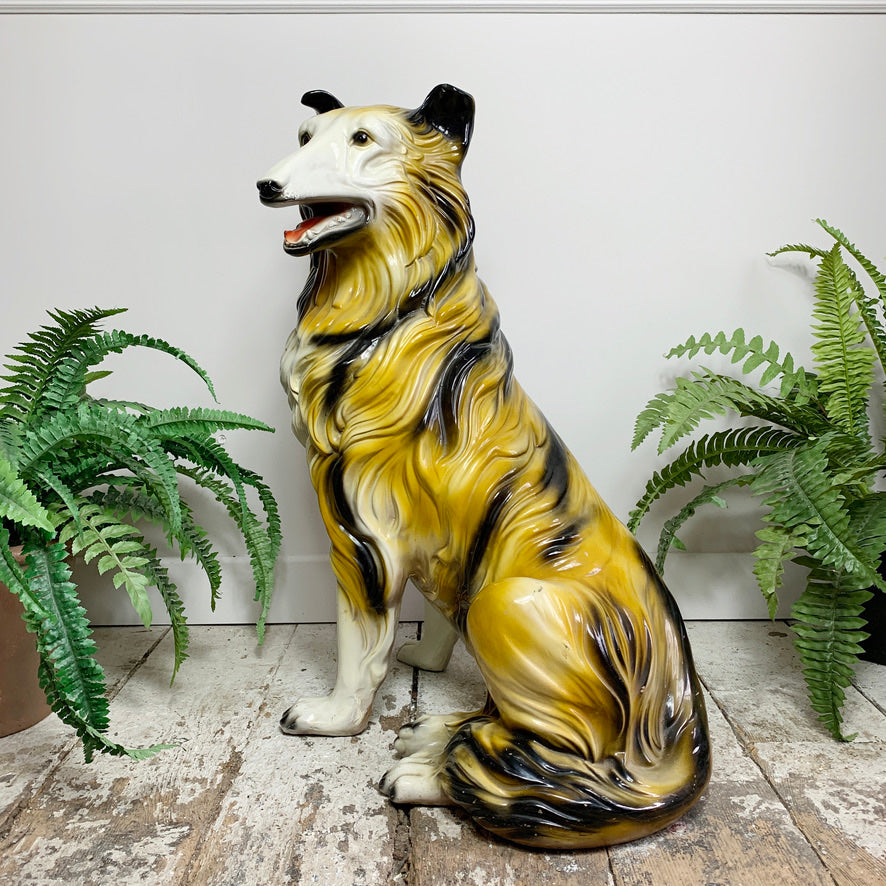 1950's Large Rough Collie Ceramic Dog