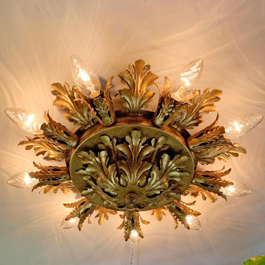 Banci Firenze 1950's Gold Flush Light
