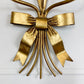1960's Statement Gold French Bulrush Wall Sconce