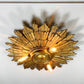 Carved Gilt Wood Church Sunburst Light Circa 1920