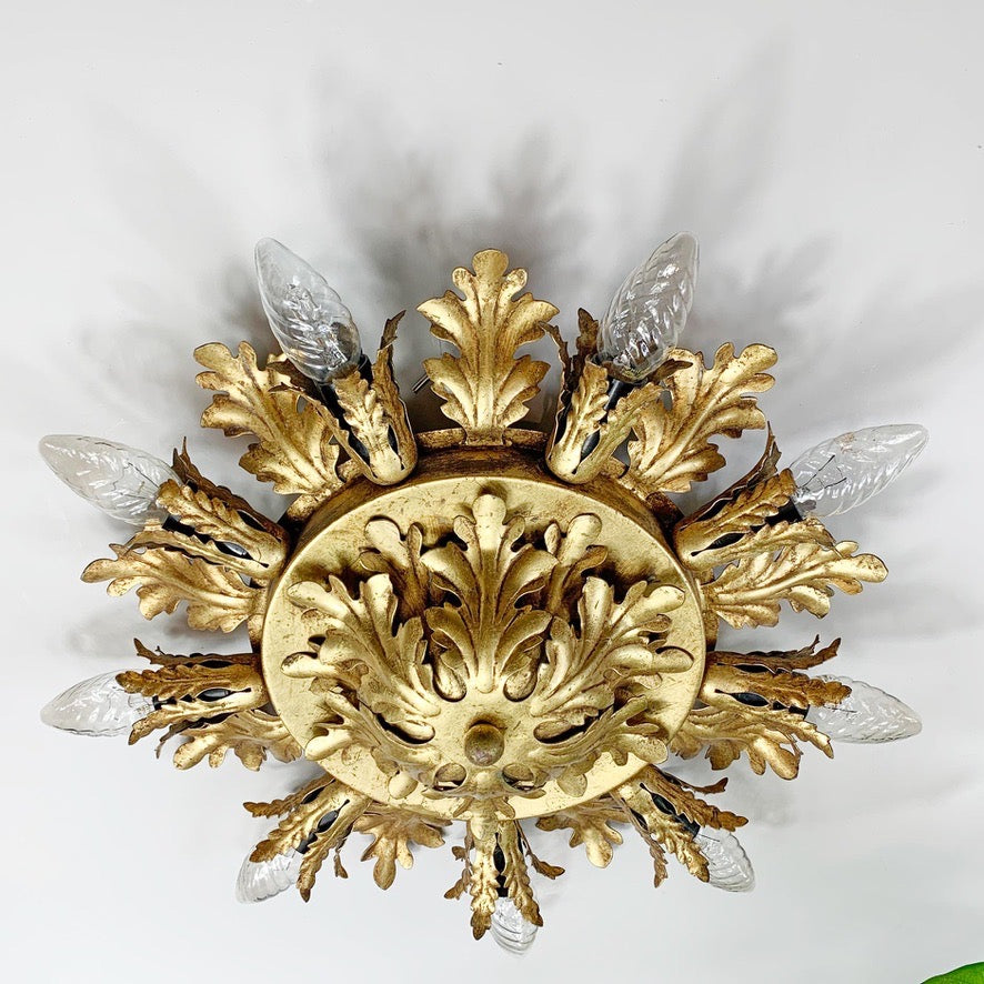 Banci Firenze 1950's Gold Flush Light