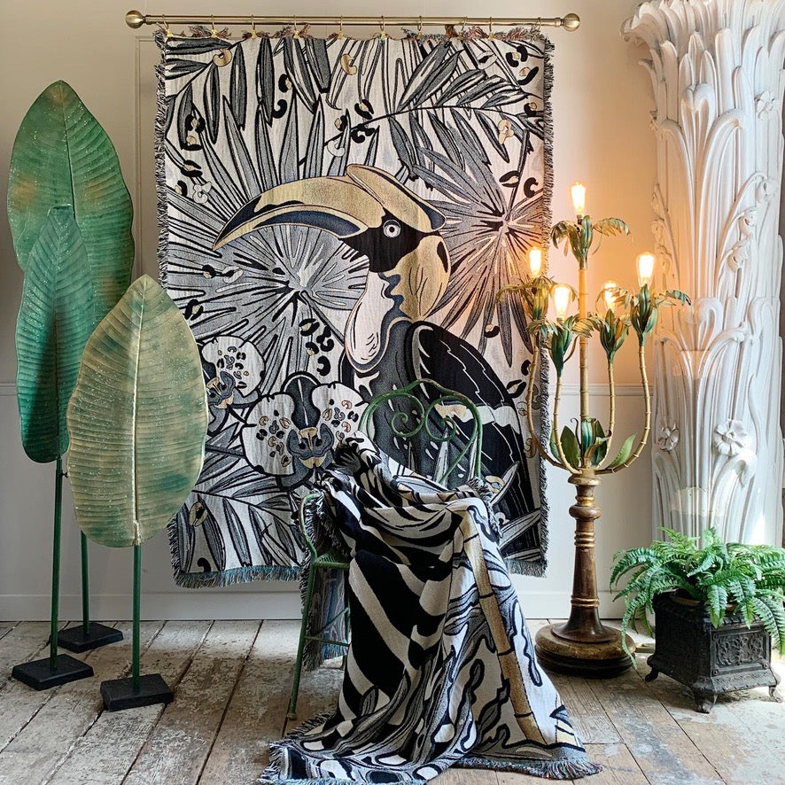 The Tropics Collection 'Hornbill' Woven Throw