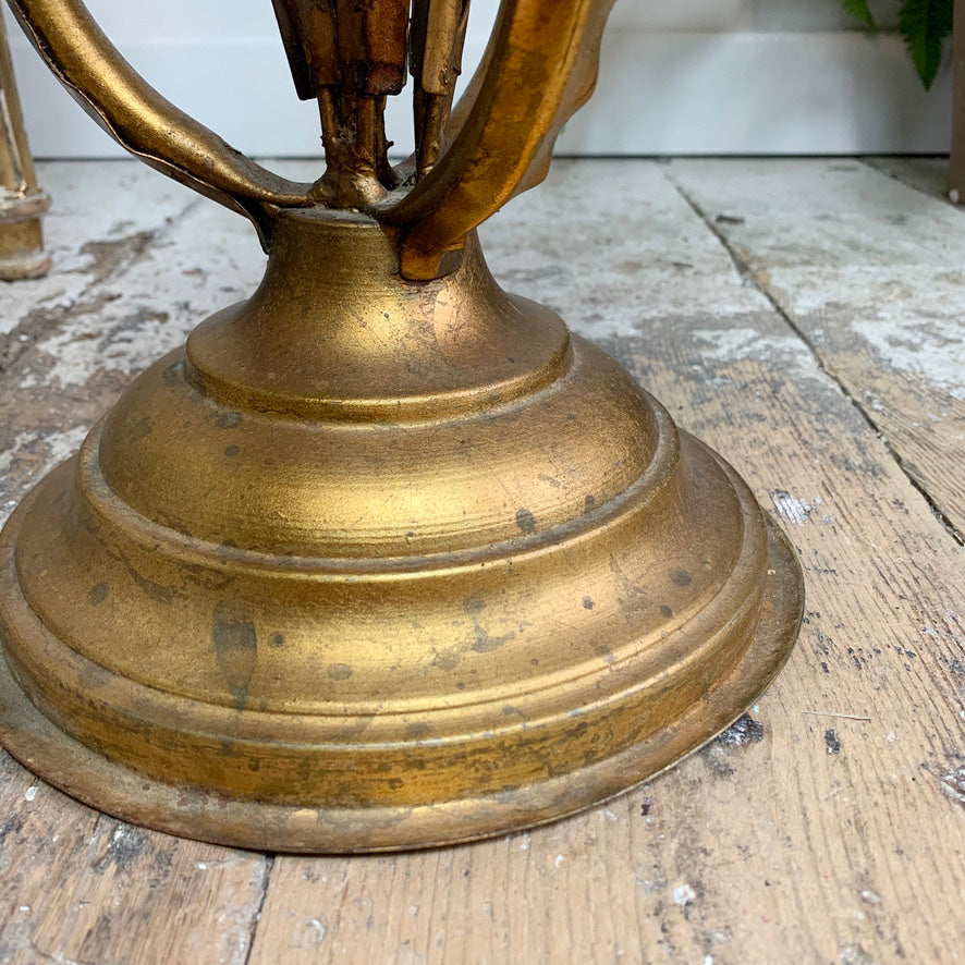 Gold Wheat Sheaf Side Table