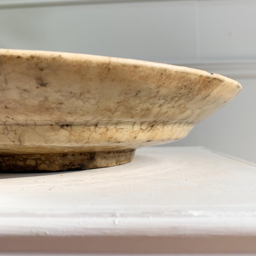 17th Century Safavid Blue Pottery Dish