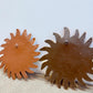Pair of Sermel Sergio Bustamante Papier Mache Sun Faces