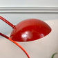 1980's Fischer Leuchten Red Crescent Desk Lamps