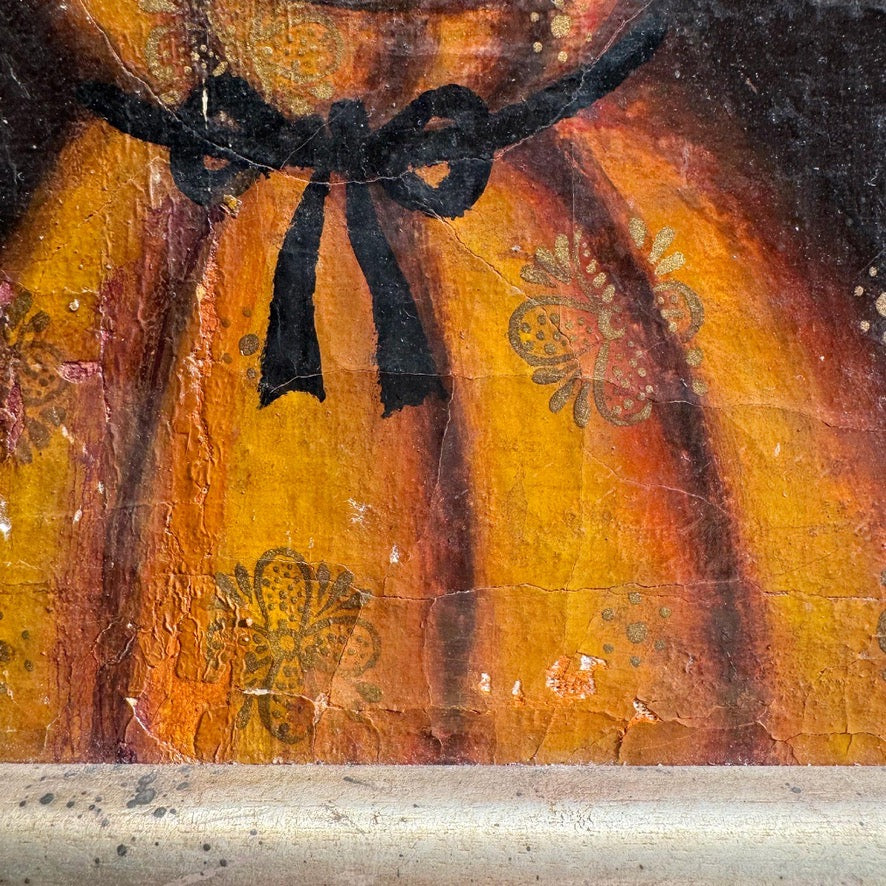 17th Century Cuzco School Oil Painting On Canvas Archangel Selaphiel