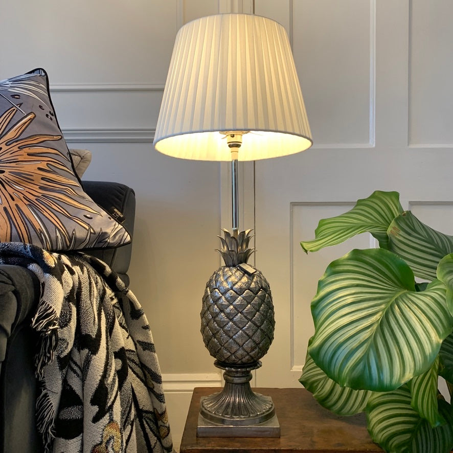 Rare Mauro Manetti Silver Pineapple Table Lamp 1960's