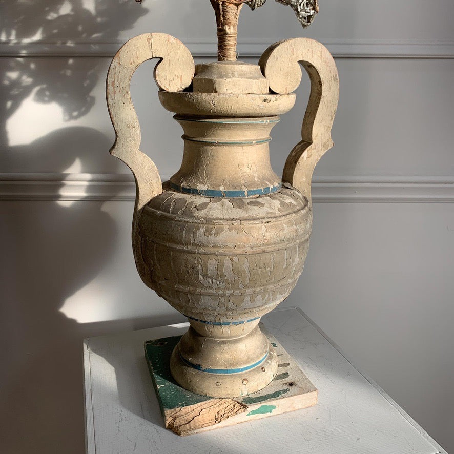 18th Century Pearl and Murano Glass Bead Altar Palmetti and Urn