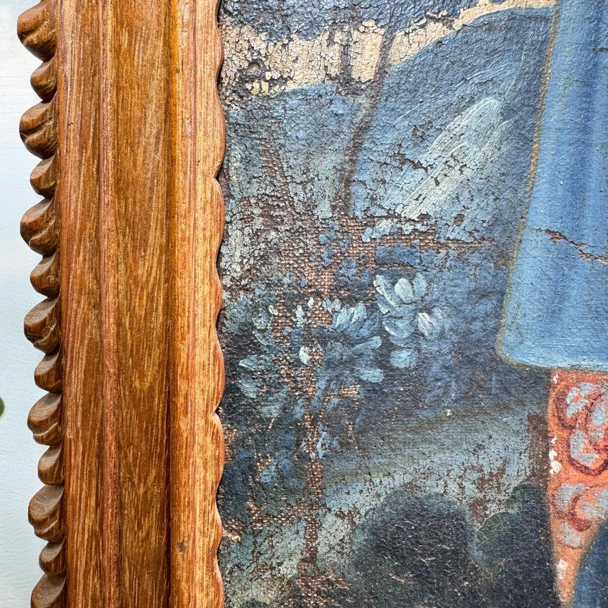 18th Century Cuzco School Oil Painting on Canvas Pope Gregory XIII