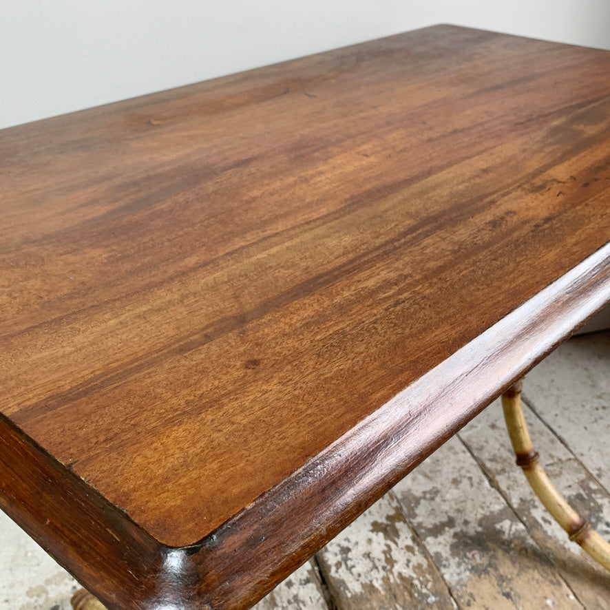 English Faux Bamboo Table 20th Century
